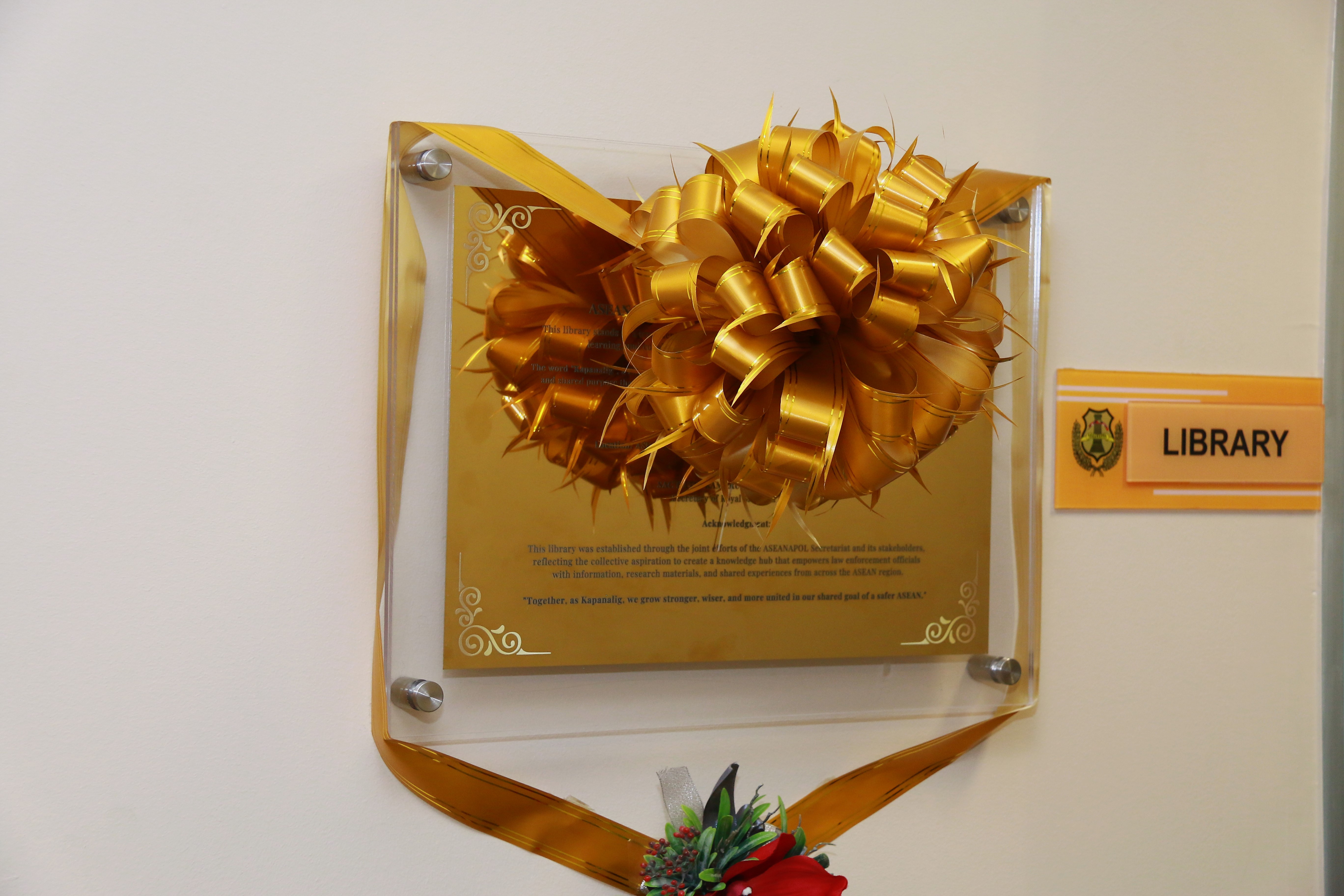 Inauguration of the ASEANAPOL Secretariat “Kapanalig” Library: A Milestone in Regional Knowledge-Sharing